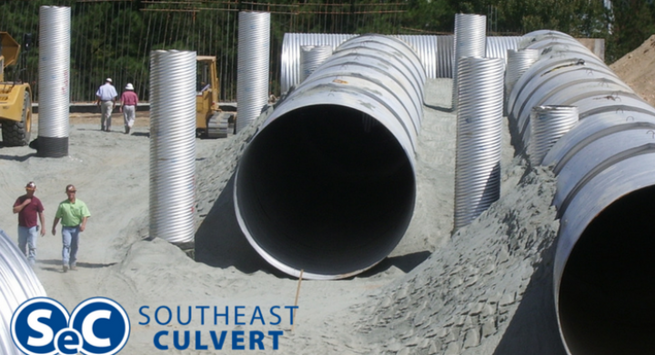 Large Diameter Corrugated Metal Pipe Underground Detention