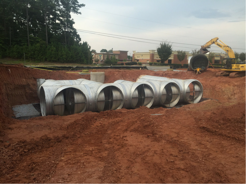 120 Inch Corrugated Metal Pipe Detention System – Brickmont Milton